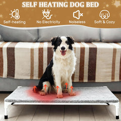 Clysee dog bed inner layers include three cotton fleece and foil padding for warmth.