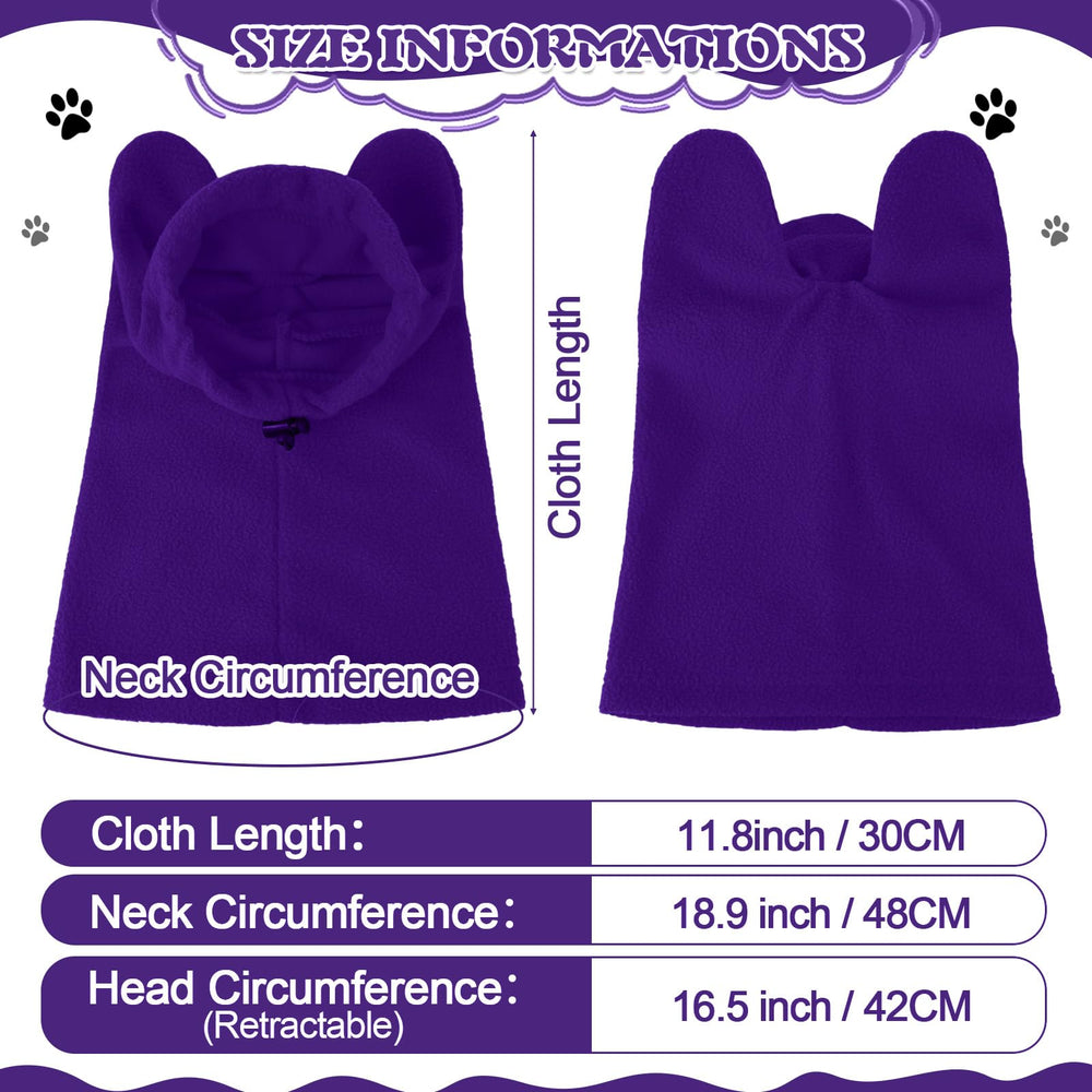 Clysee dog ear muff hat purple with adjustable rope buckle eases wear and secure fit.
