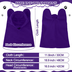 Clysee dog ear muff hat purple with adjustable rope buckle eases wear and secure fit.