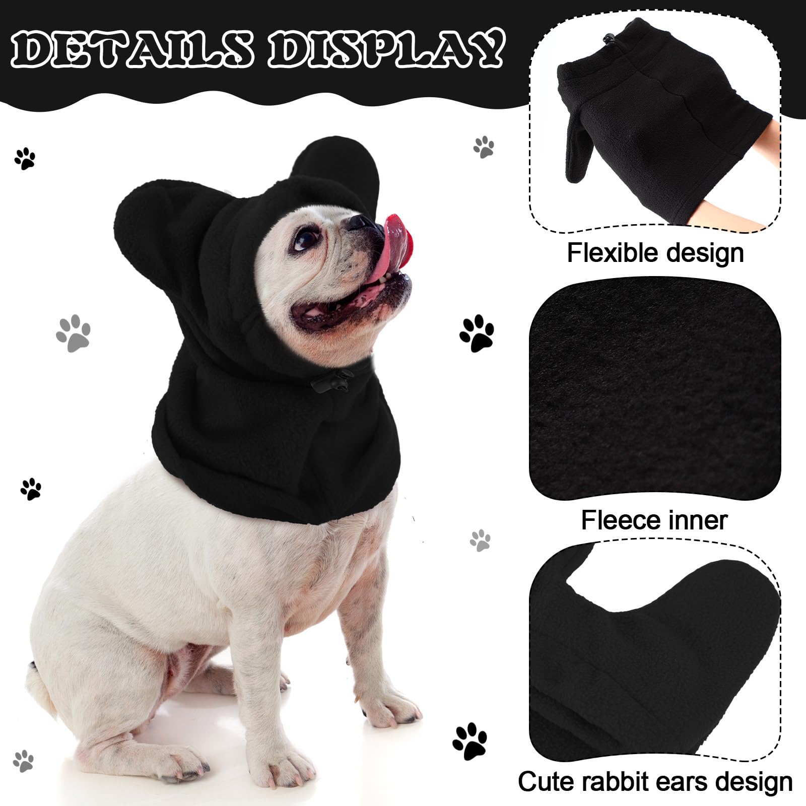 Clysee dog hat neck warmer scarf adds warmth and style outdoors.