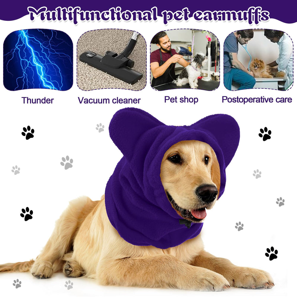 Clysee fleece-lined dog hat purple keeps pets cozy and captures attention with bright color.