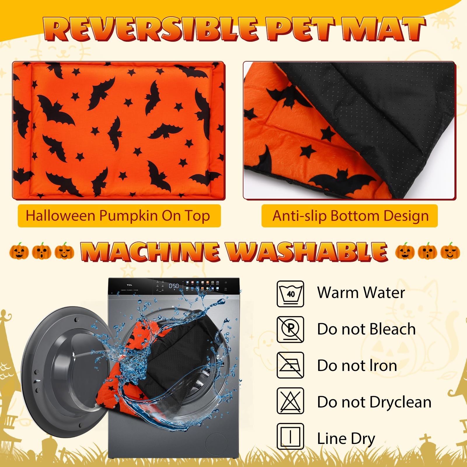 Clysee bat-pattern design adds festive flair while keeping pets comfortable.