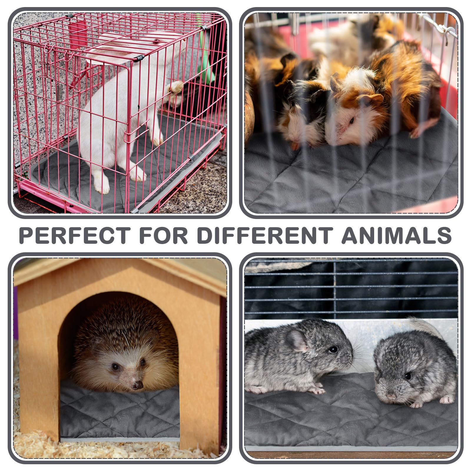 Clysee 16x20 inch mat fits kennels, crates, and pet beds.