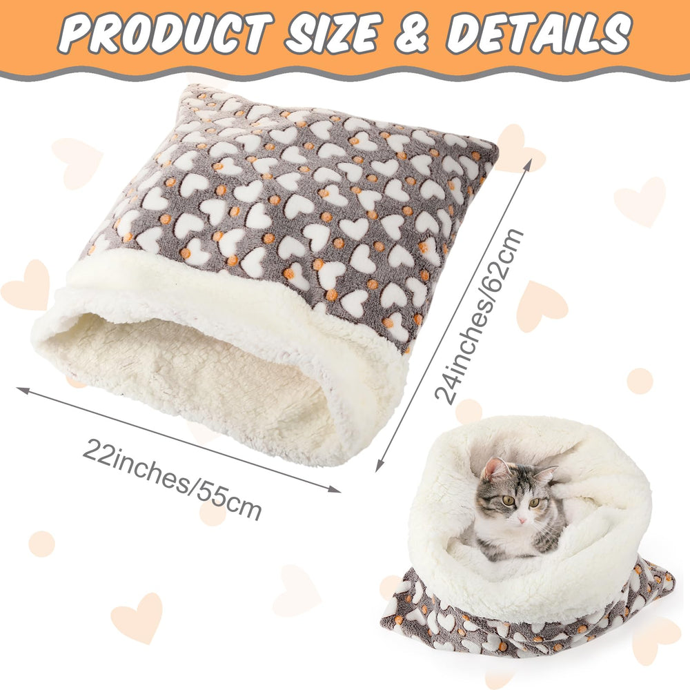 Clysee self-heating cat sleeping bag entry pocket for easy access and snuggling.