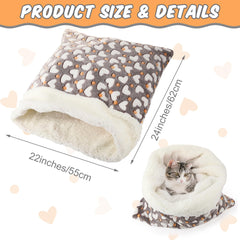 Clysee self-heating cat sleeping bag entry pocket for easy access and snuggling.