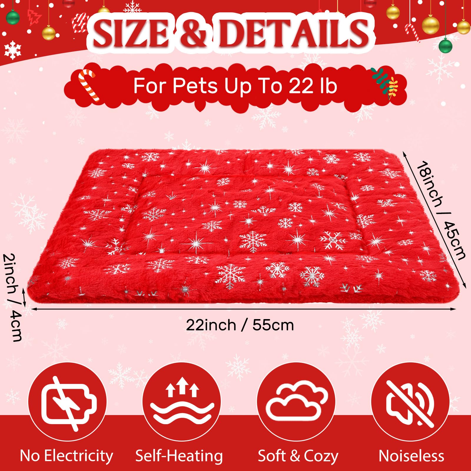 Clysee self-heating pad with aluminum foil inner reflects body heat for comfort without electricity.