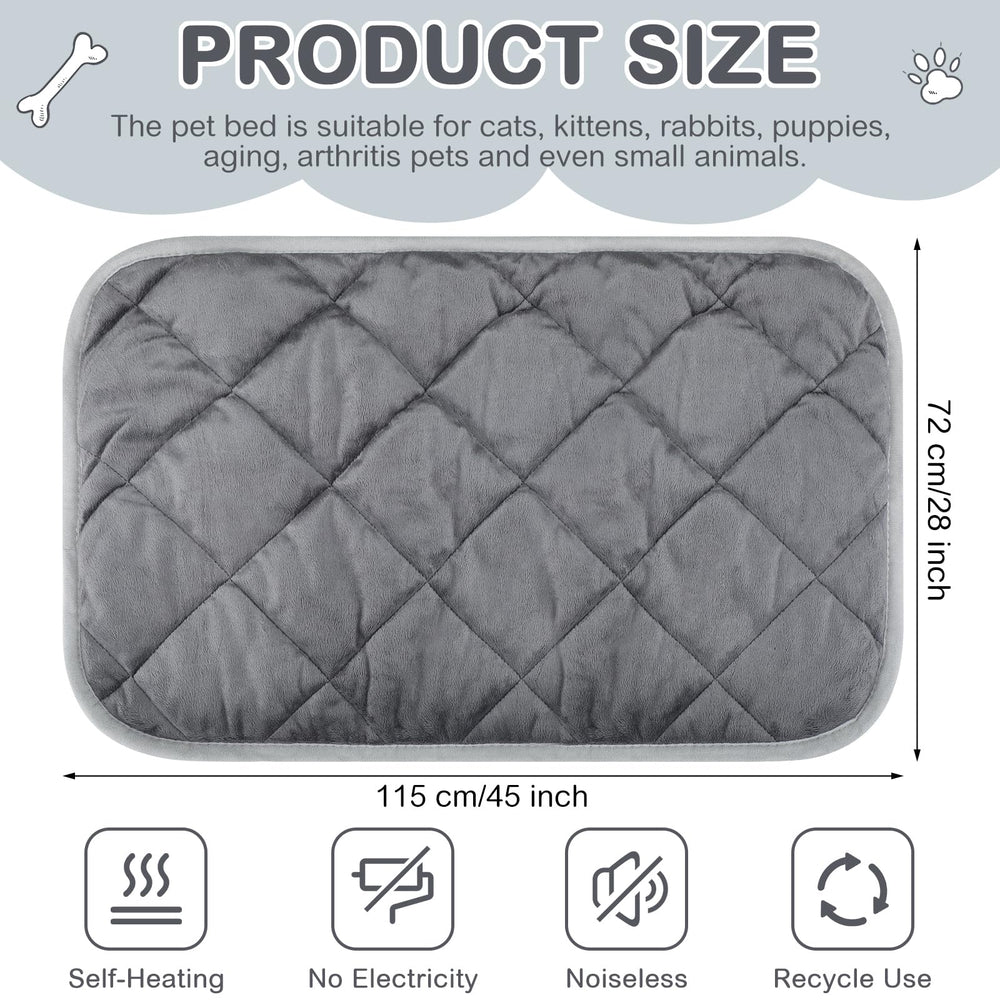 Clysee self-heating pet mat reflects body heat for cozy warmth.