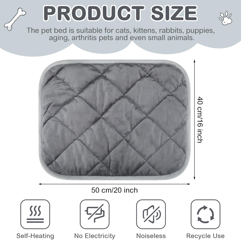 Clysee self-heating pet mat soft fluffy fabric enhances cozy naps