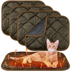 Clysee self-heating pet pad in coffee color delivers cozy warmth for indoor naps