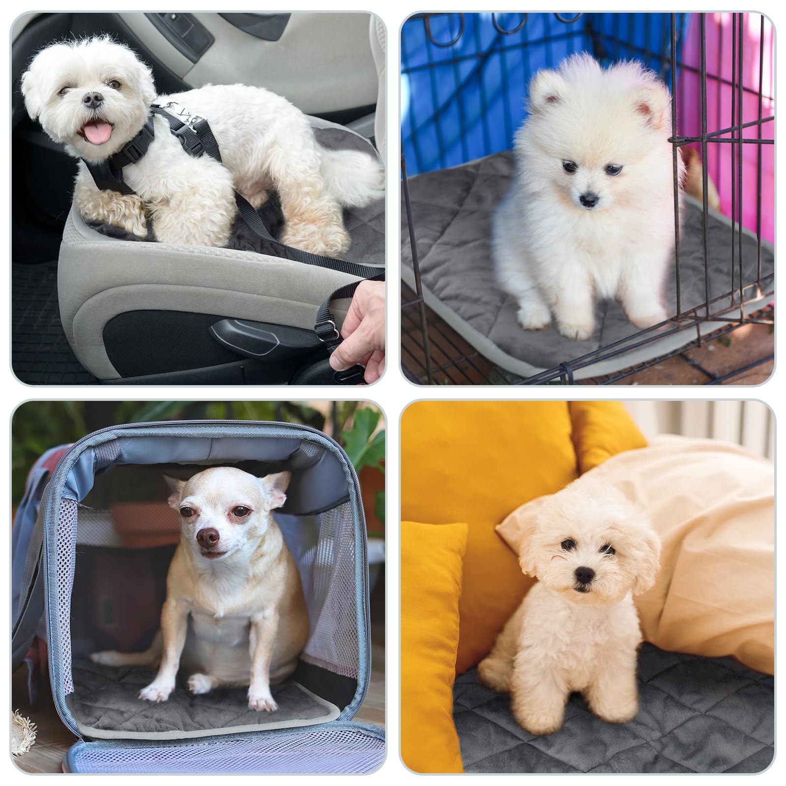 Clysee self-heating pet pad soft fabric emphasizes gentle snuggling.