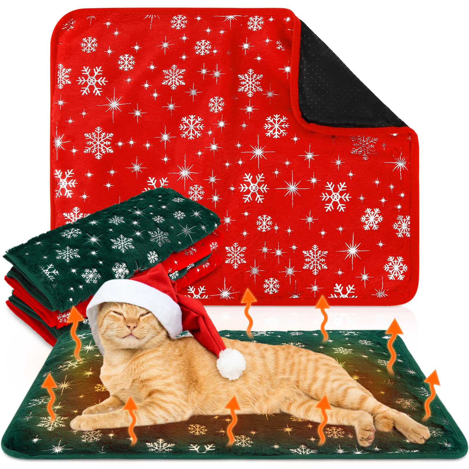 Clysee self-warming cat bed snowflake four-pack pack shot for cozy indoor warmth