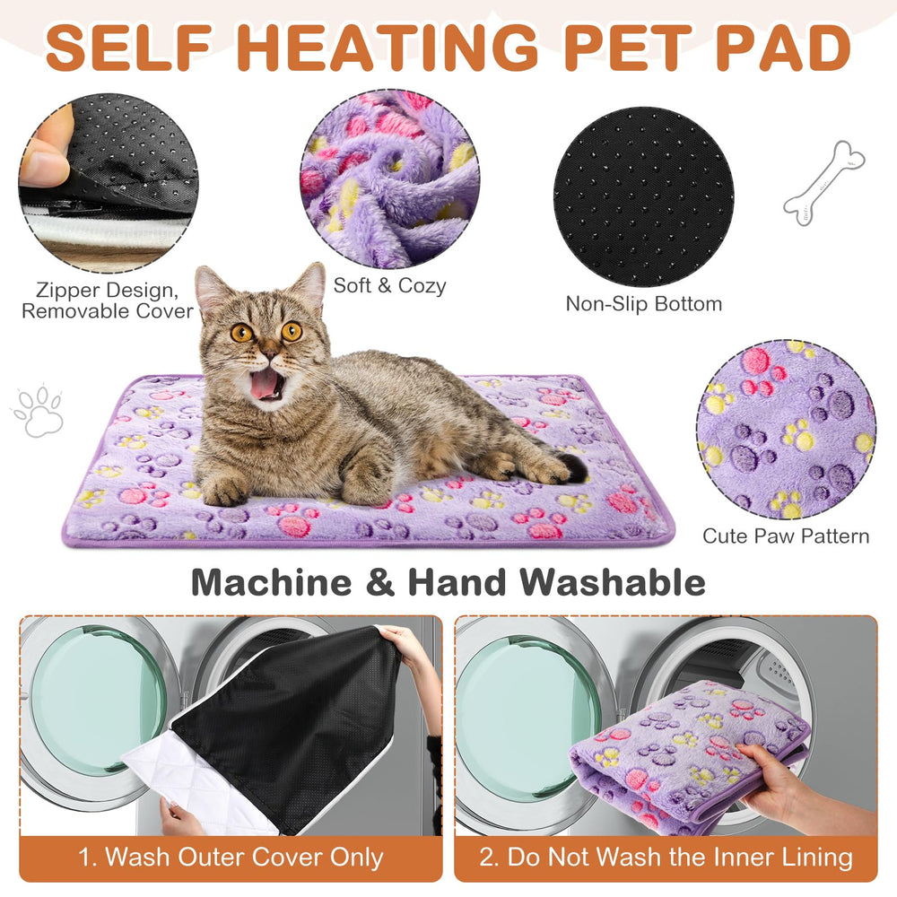 Clysee self-warming pad placed on sofa for pet lounging