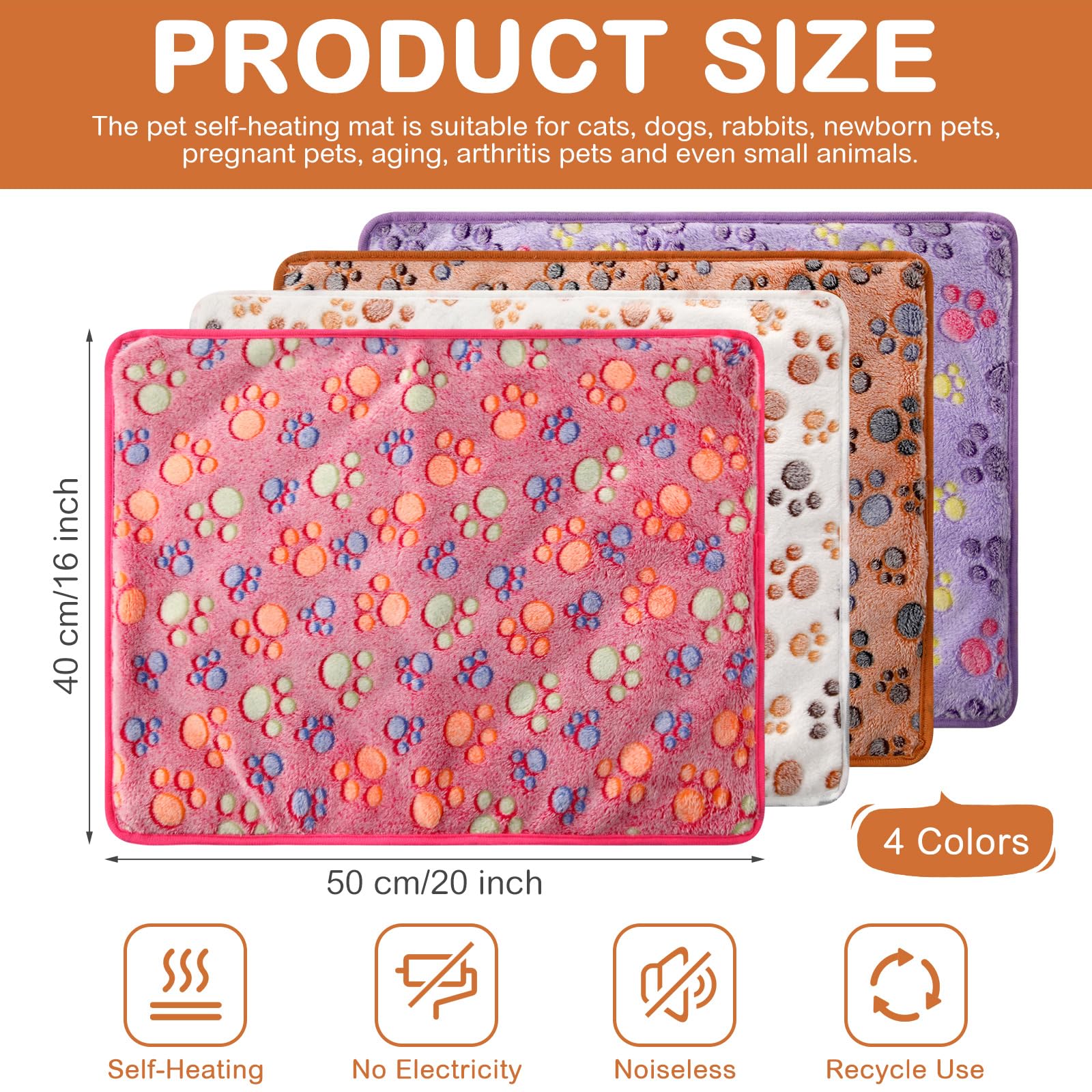Clysee self-warming pad with soft fluffy fleece for cozy comfort