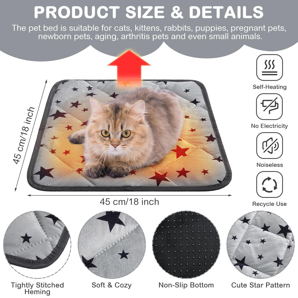 Clysee self-warming pet pad heat-reflecting surface supports comfort without electricity