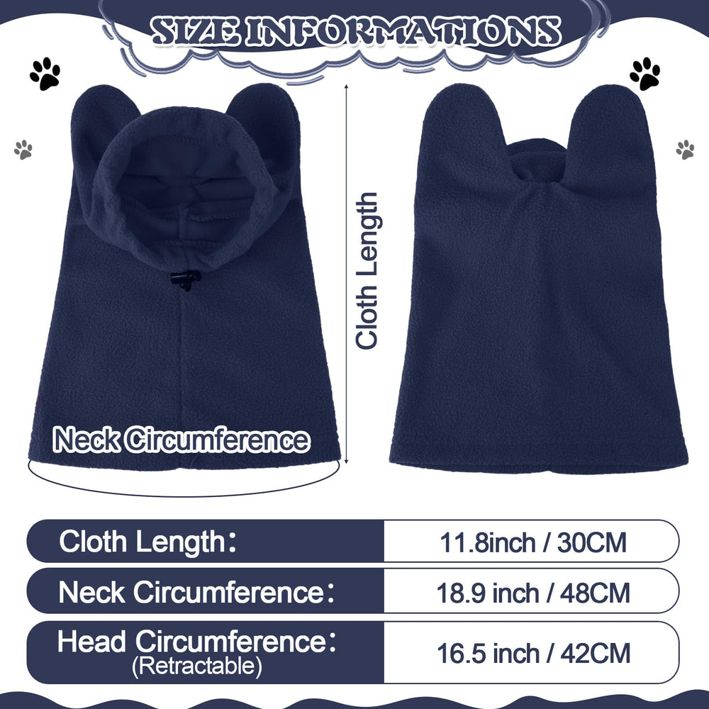 Clysee Winter Dog Hat side view shows adjustable rope buckle for snug fit