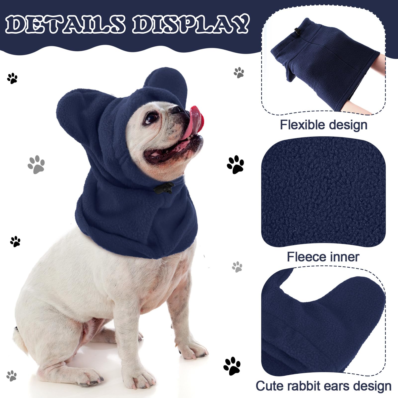 Clysee Winter Dog Hat soft fleece closeup highlighting cozy texture for pets