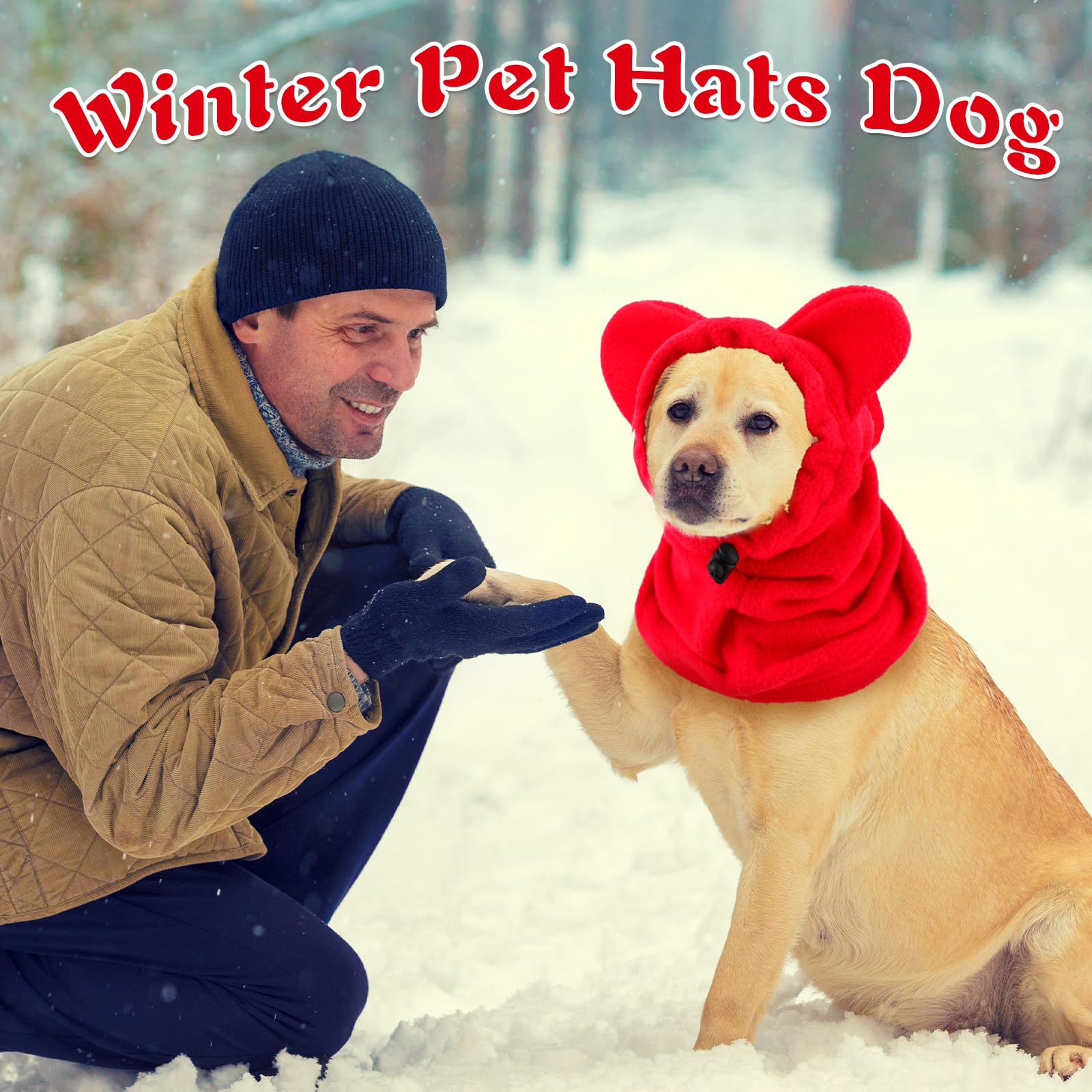 Clysee Winter Dog Hats warm style red: bright color for outings