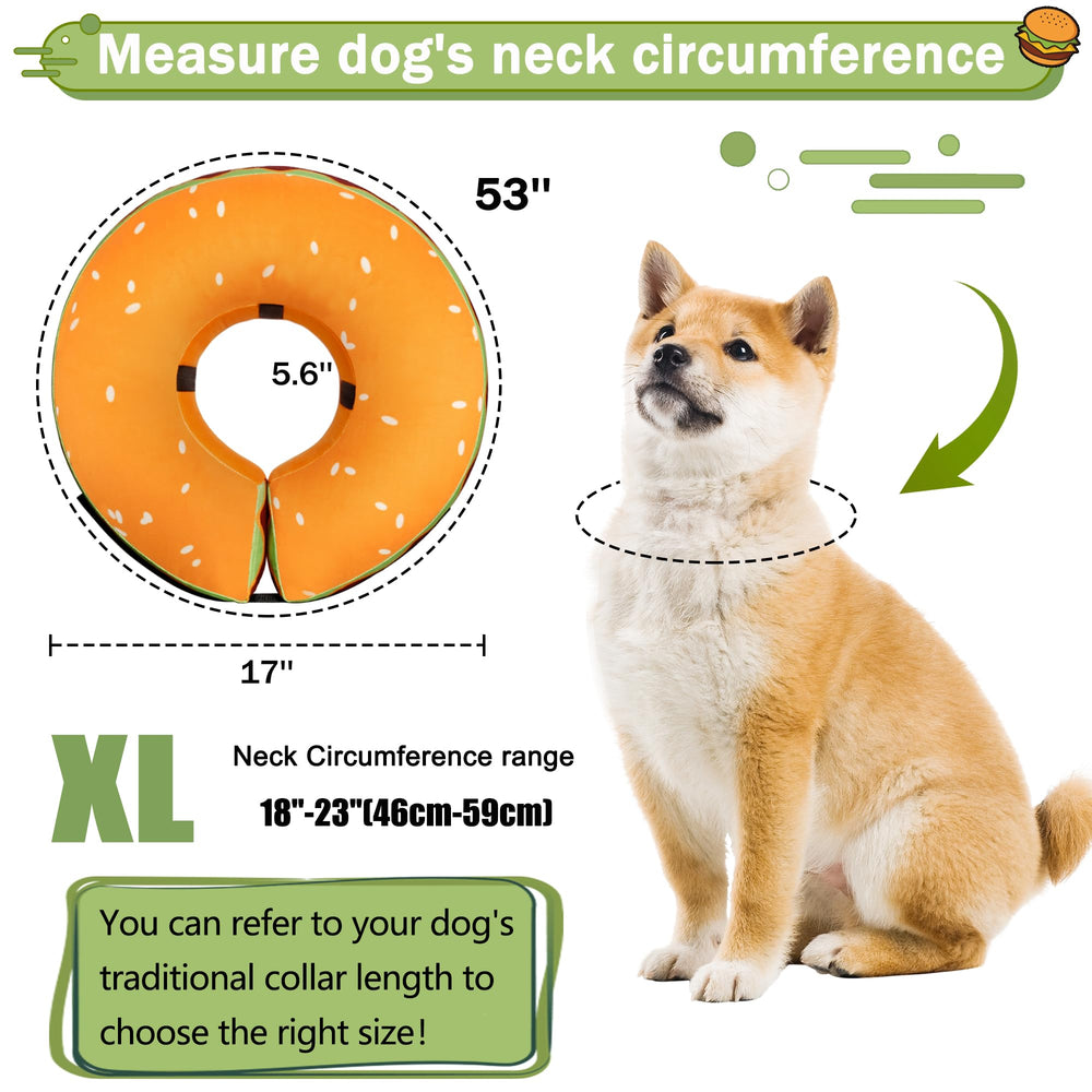 Cneo cat-dog recovery donut cone on pets with durable soft fabric.