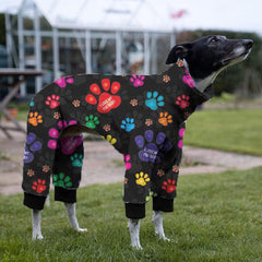 Cnkwei dog pajamas long-sleeve design close-up shows cozy warmth