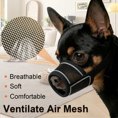 CNSYAF dog muzzle open-front design enables panting and drinking during vet visits