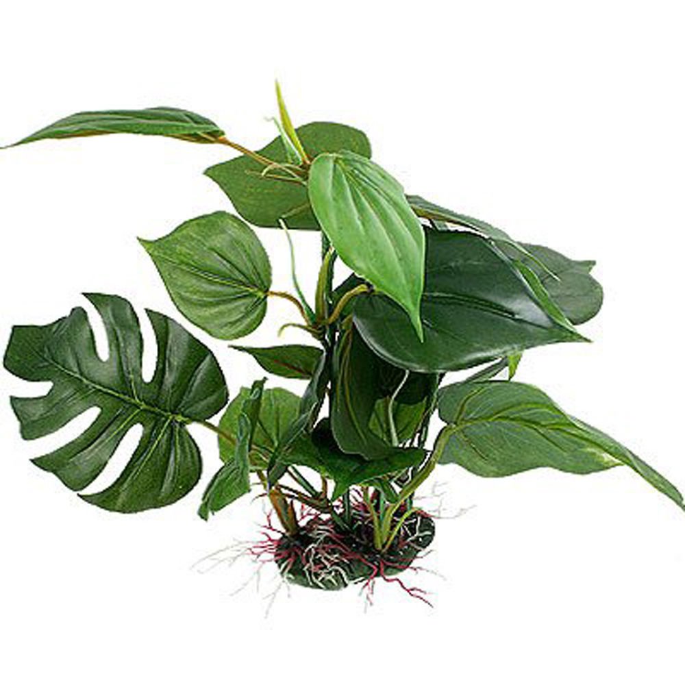 CNZ aquarium decor 13-inch plant blends with gravel for a realistic underwater scene.
