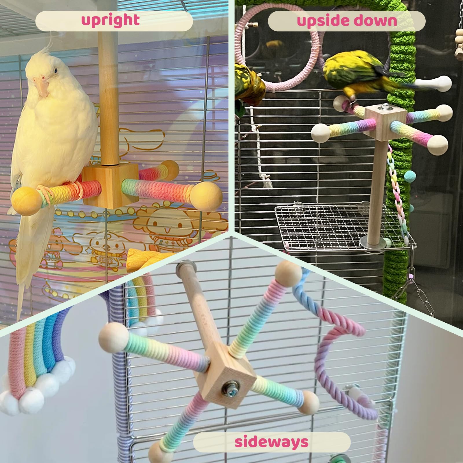 Coalinker spinning perch side-angle install adds play variety.