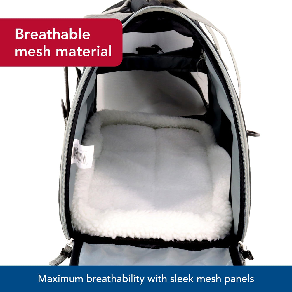 Coastal Bergan Comfort Carrier features a seat belt loop for secure car travel