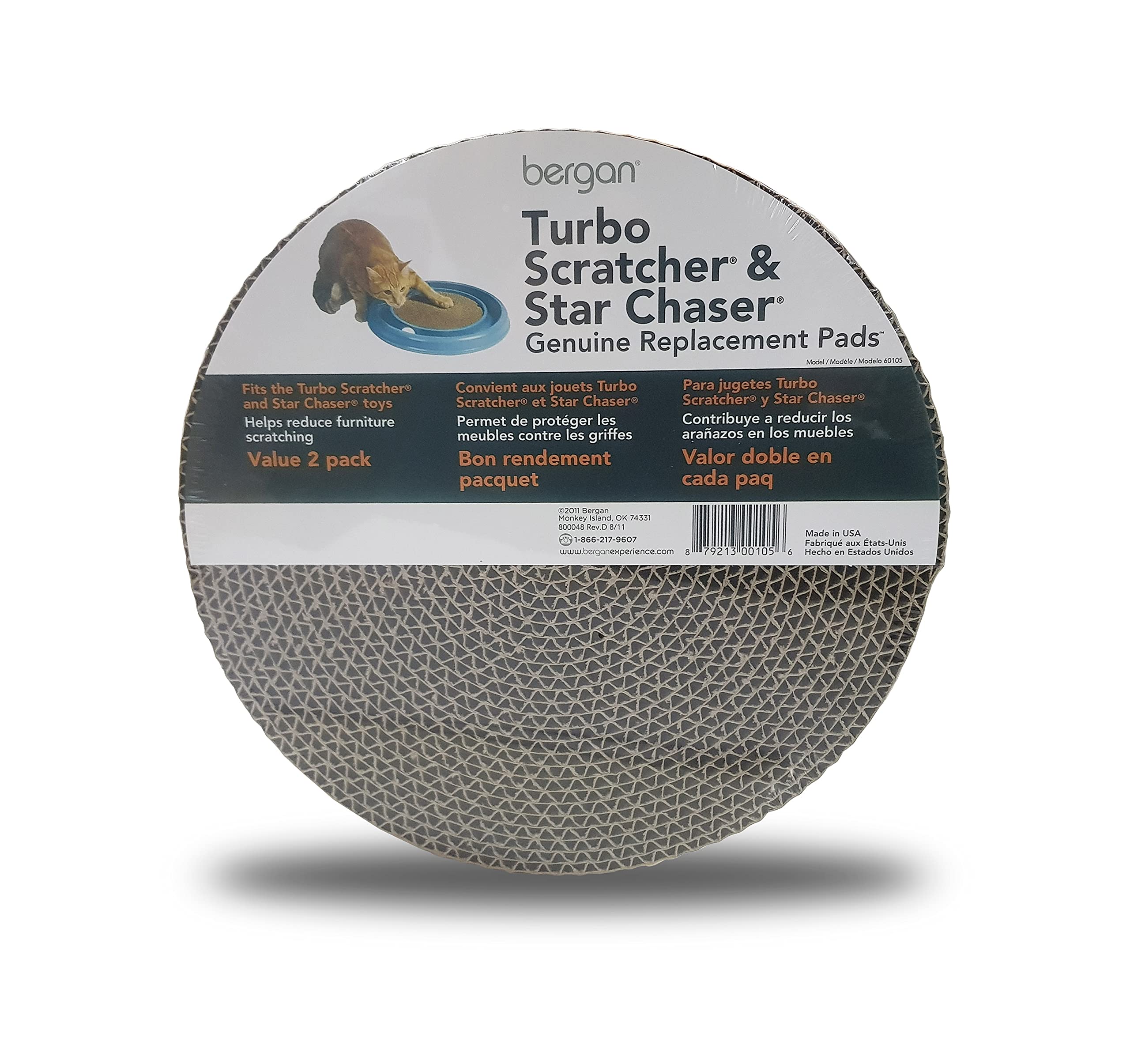 Coastal Bergan Turbo Scratcher replacement pads two-pack ready to refresh playtime