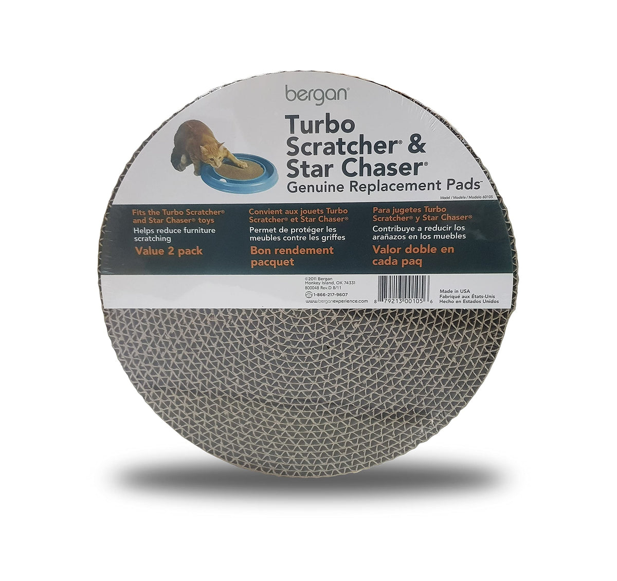 Coastal Bergan Turbo Scratcher replacement pads two-pack ready to refresh playtime