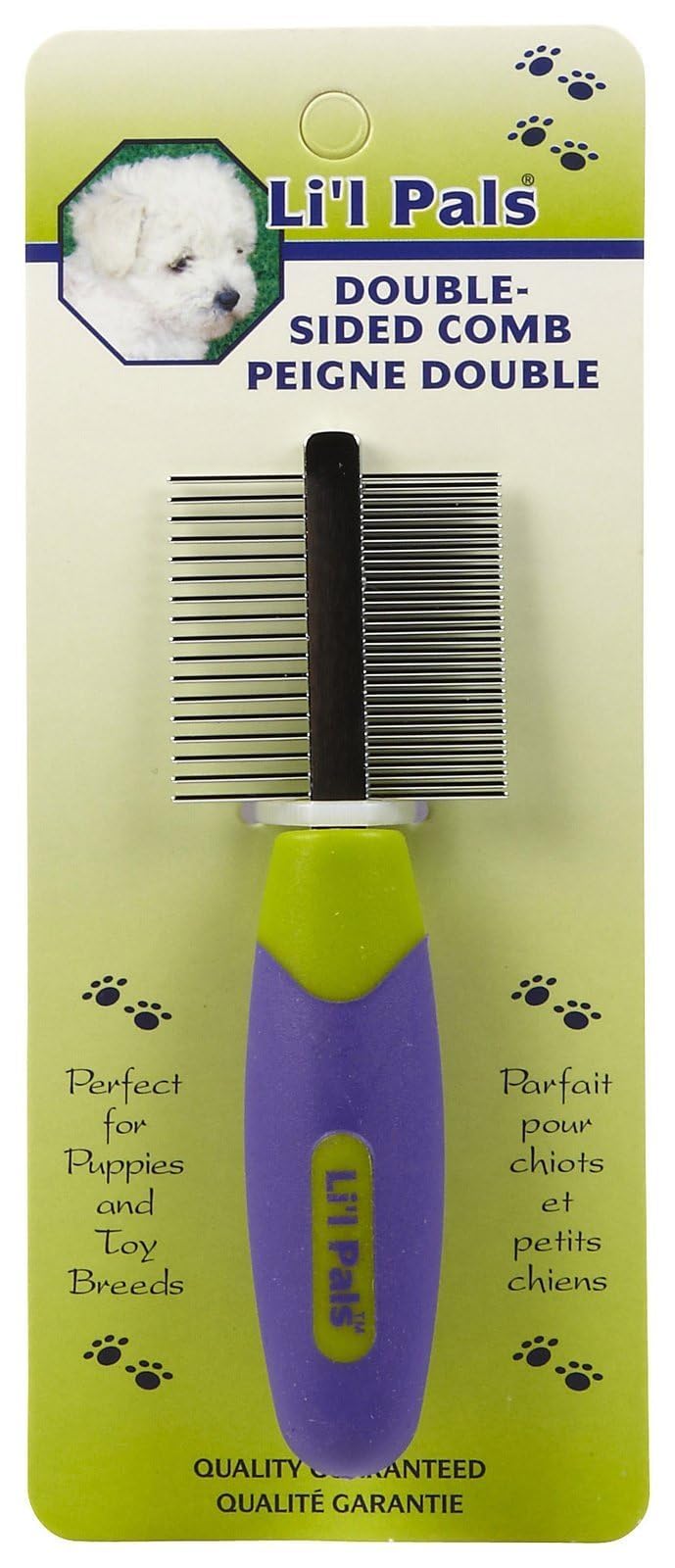 Coastal Li'l Pals comb packaging highlights dual-sided design for easy grooming sessions