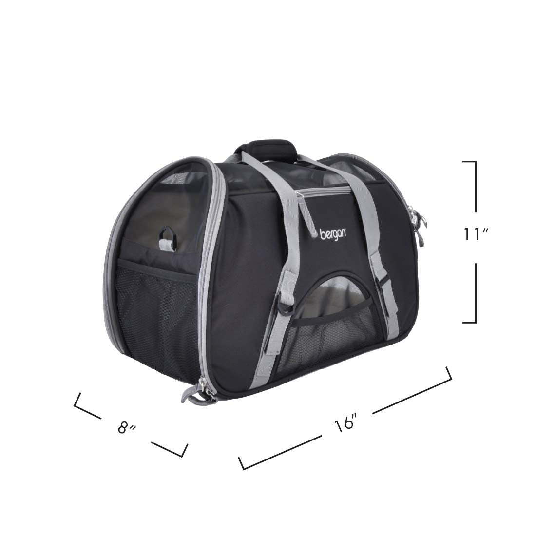Coastal Pet Bergan Comfort Carrier shows washable fleece bed for cozy rest on journeys.