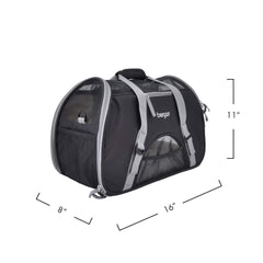 Coastal Pet Bergan Comfort Carrier shows washable fleece bed for cozy rest on journeys.