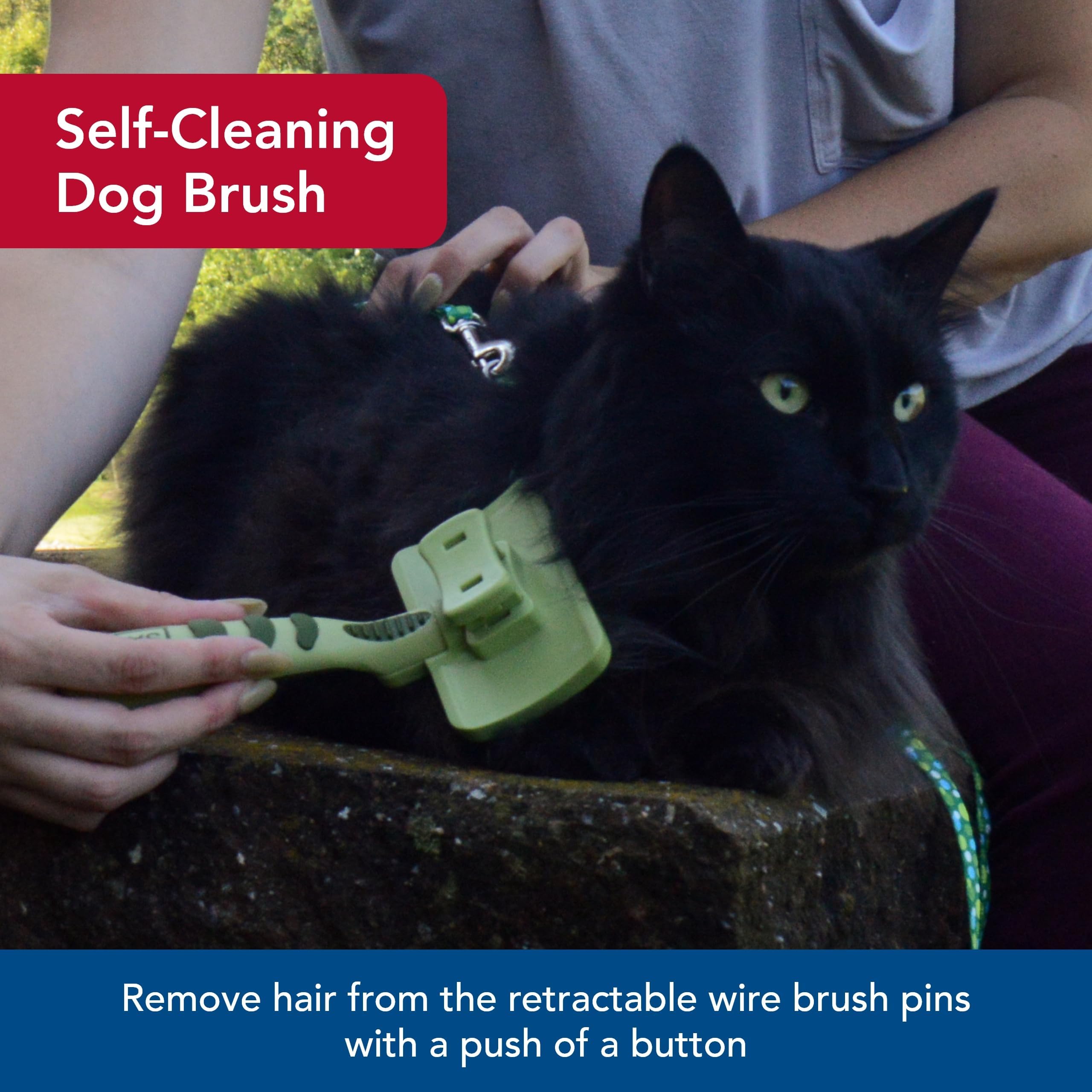 Coastal Pet Safari coated stainless steel pins provide gentle grooming.