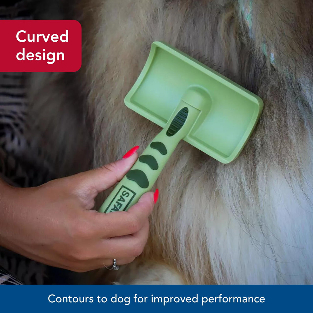 Coastal Pet Safari coated-tips pins glide over fur, reducing snagging.