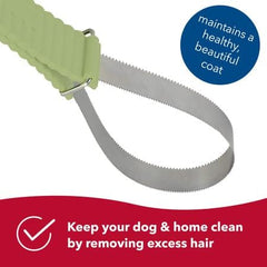 Coastal Pet Safari close-up on ridged stainless blades for deep brushing