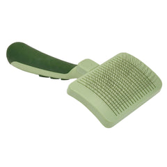 Coastal Pet Safari self-cleaning slicker brush removes cat fur quickly.
