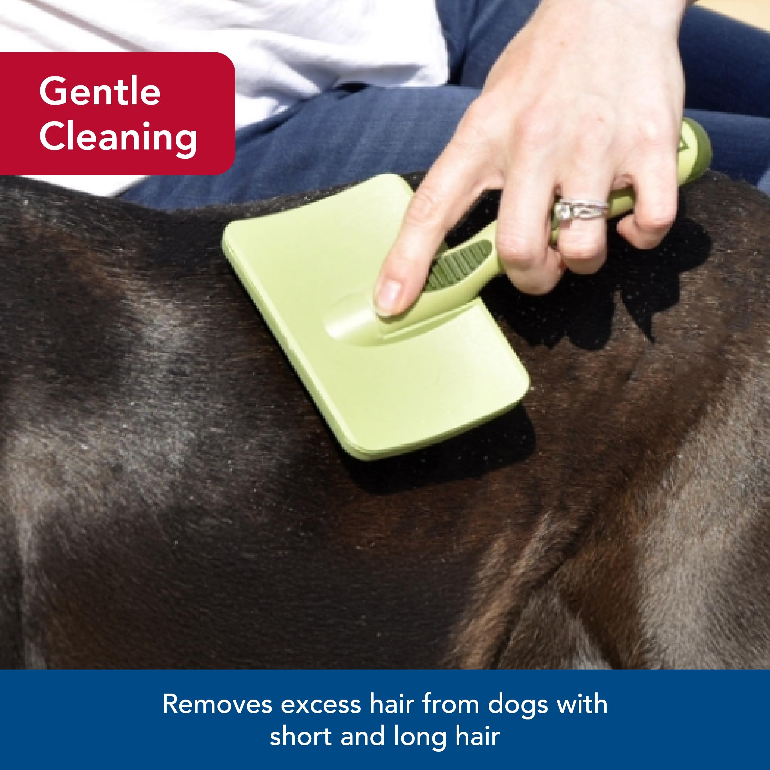 Coastal Pet Safari slicker brush features ergonomic no-slip handle for easier grooming