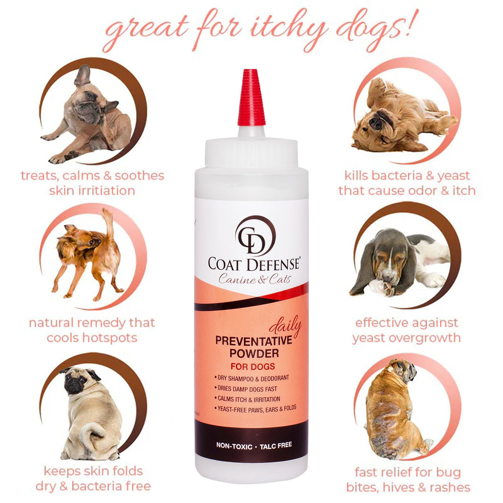 COAT DEFENSE everyday grooming routine highlighting gentle, daily coat support.