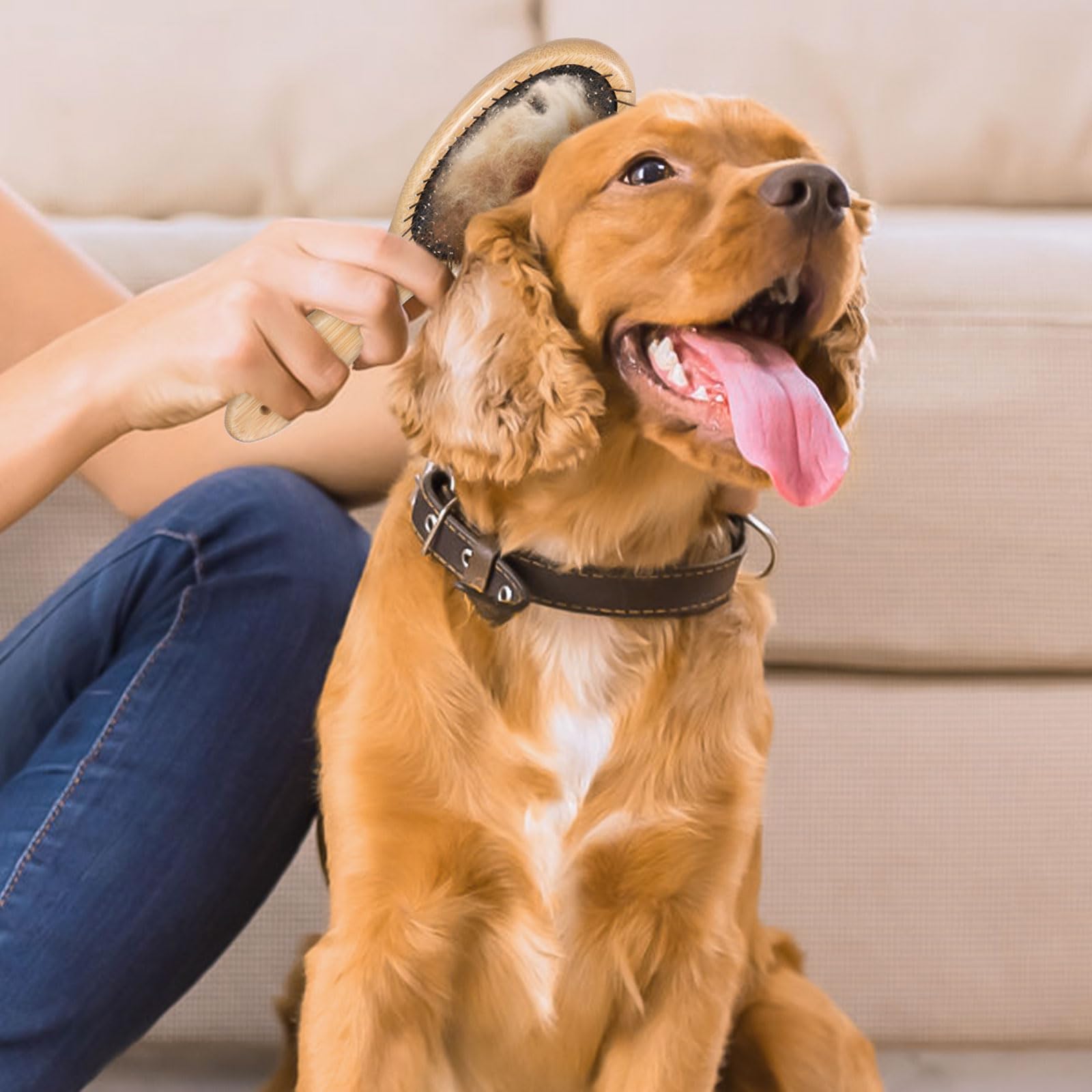 cobee airbag dog grooming comb with cushion pins for safe detangling