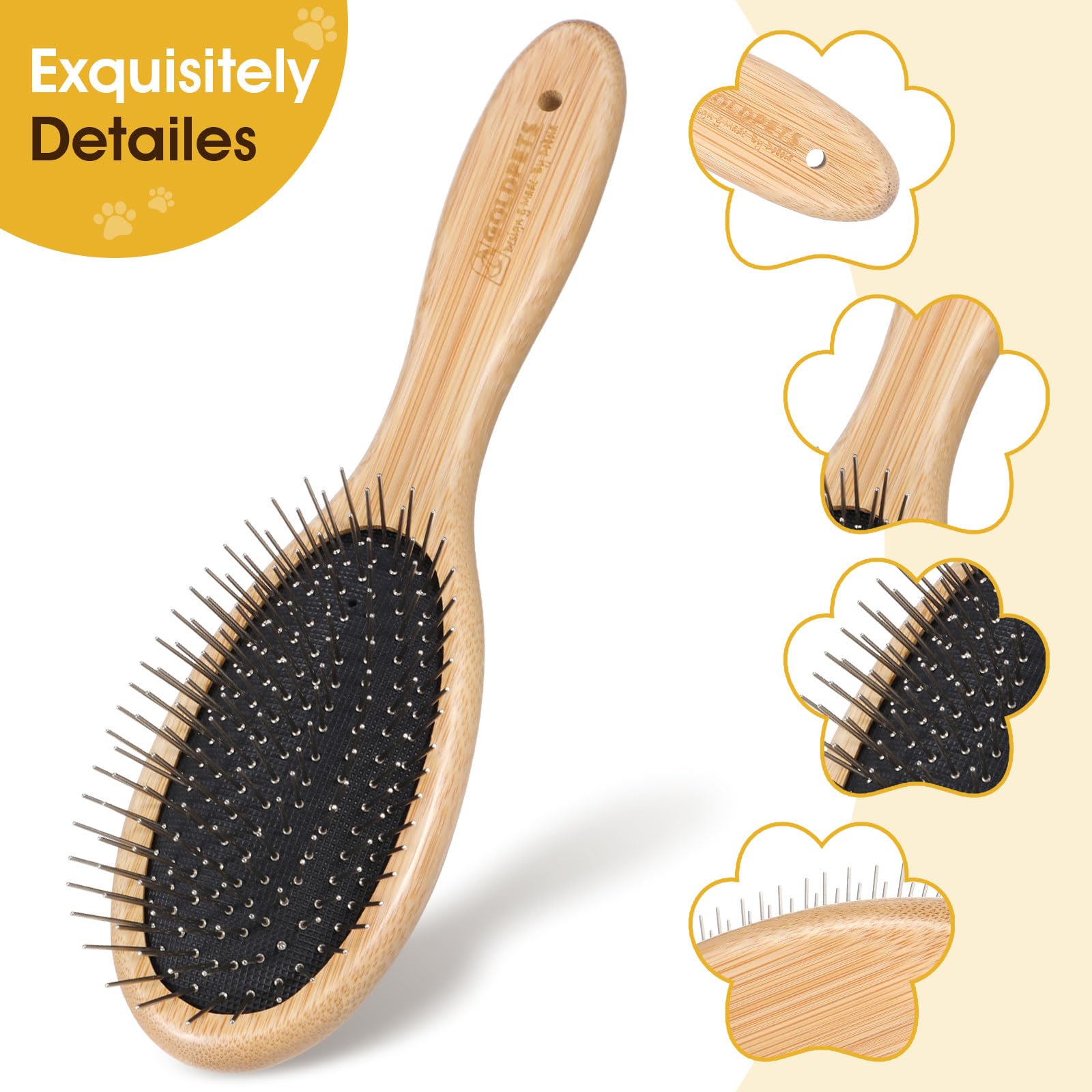 cobee round 20mm pins on brush ideal for detangling mats and undercoat care