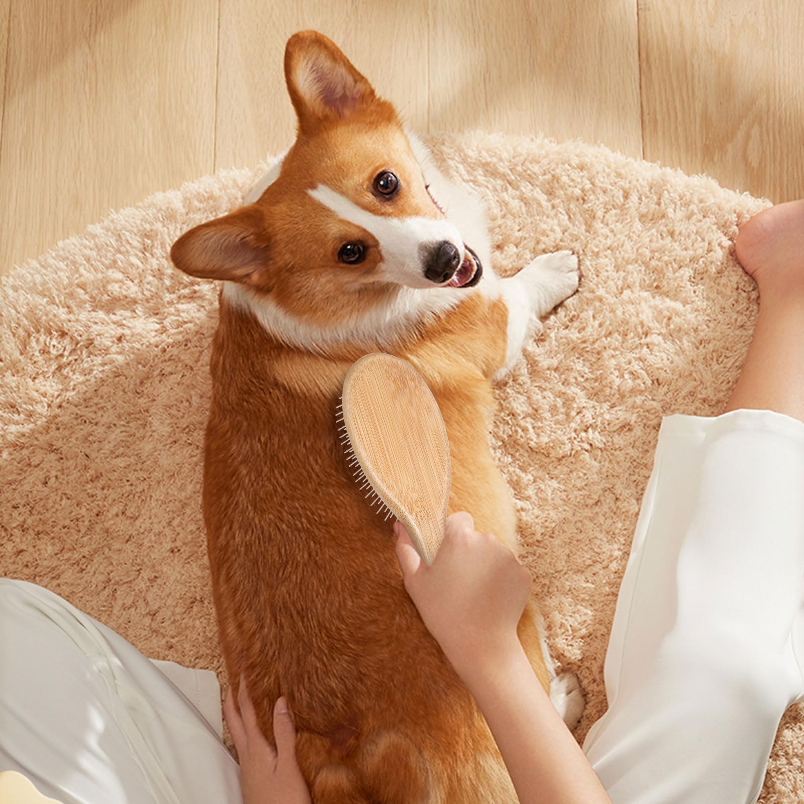 cobee undercoat shedding brush removes loose fur and dander effectively