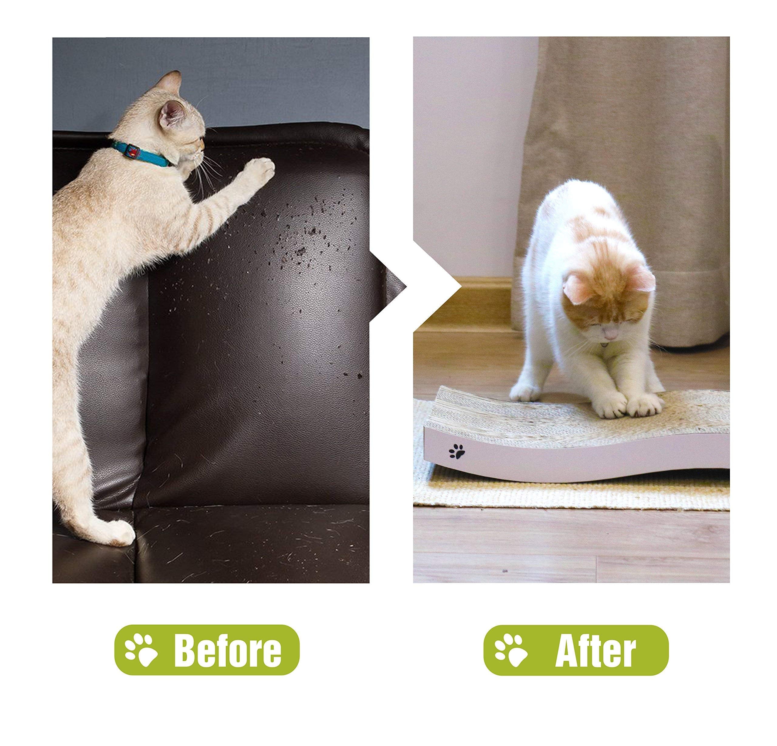 Coching cat scratcher size reference 15.7 x 7.7 x 2 inches helps easy placement