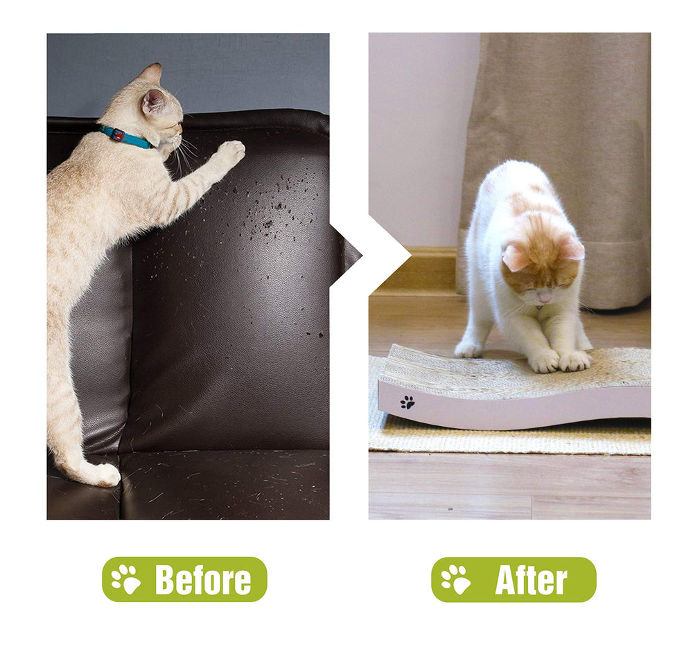 Coching cat scratcher size reference 15.7 x 7.7 x 2 inches helps easy placement