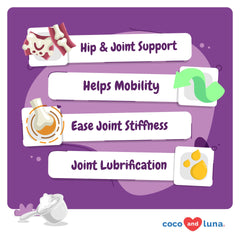 Coco and Luna cat joint supplement powder dispense easy to blend into meals.