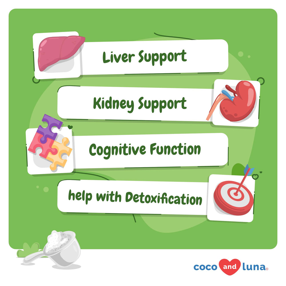 Coco and Luna cat liver detox ingredients highlight dandelion root and vitamin B benefits