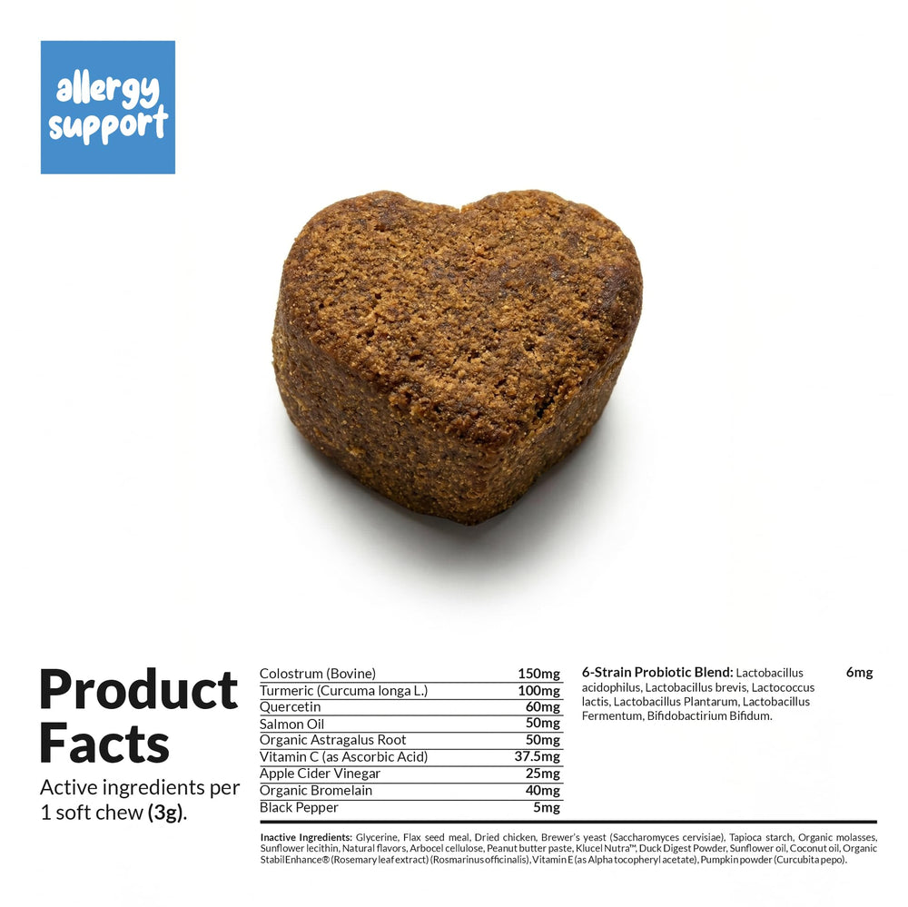 Coco and Luna dog allergy chews are tasty and easy to administer daily.