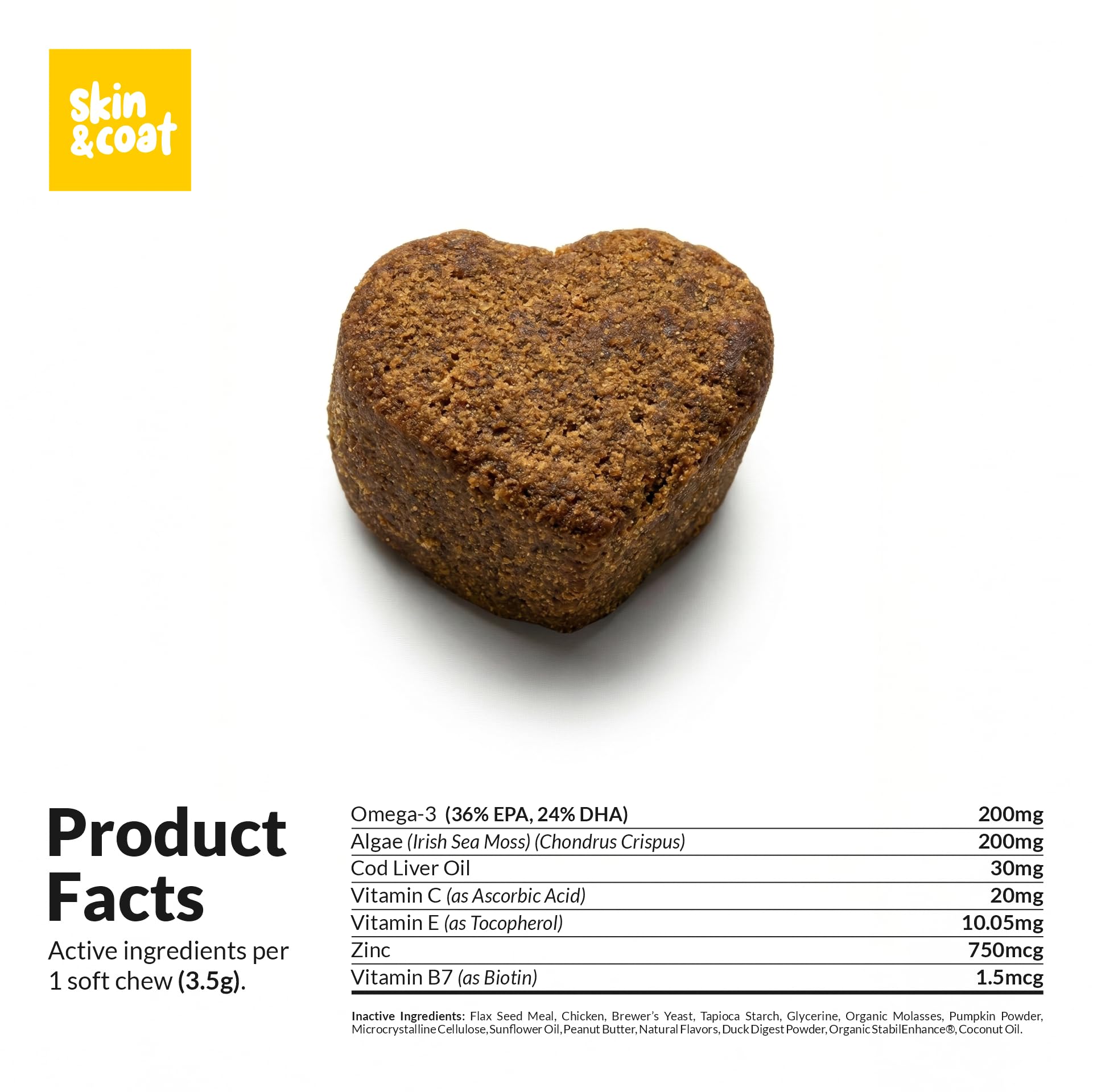 Coco and Luna Omega-3 packaging highlights USA-made facilities and trusted quality.
