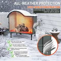 cocoio heated outdoor cat house insulation armor blocks drafts