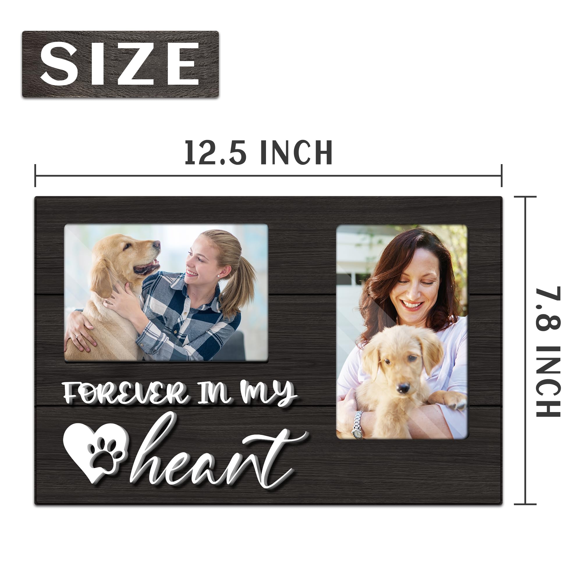 cocomong dog memorial frame back tabs enable easy photo loading and hanging.