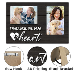 cocomong dog memorial frame clear glass closeup preserves photos with crystal clear front.